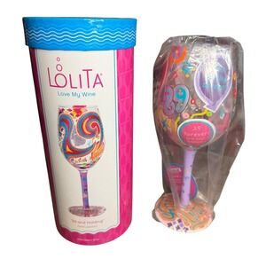 Lolita 29 and Holding Wine Glass Hand Painted Birthday Celebration Gift New